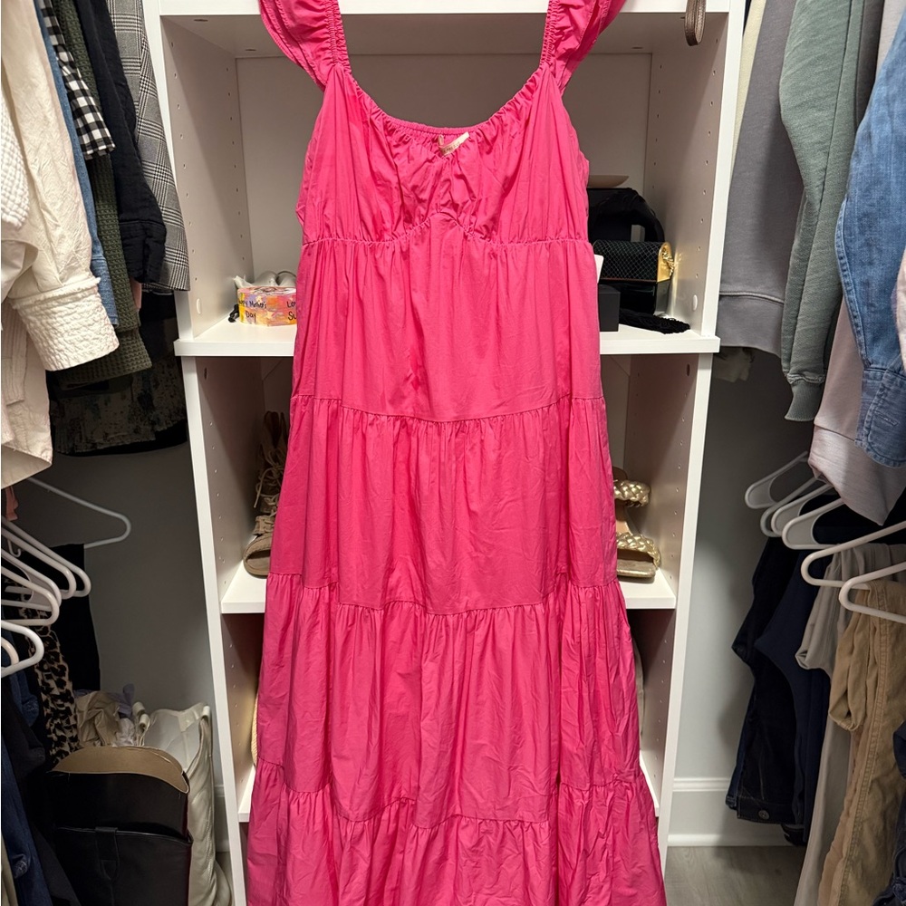 Pink Tiered Maxi Dress